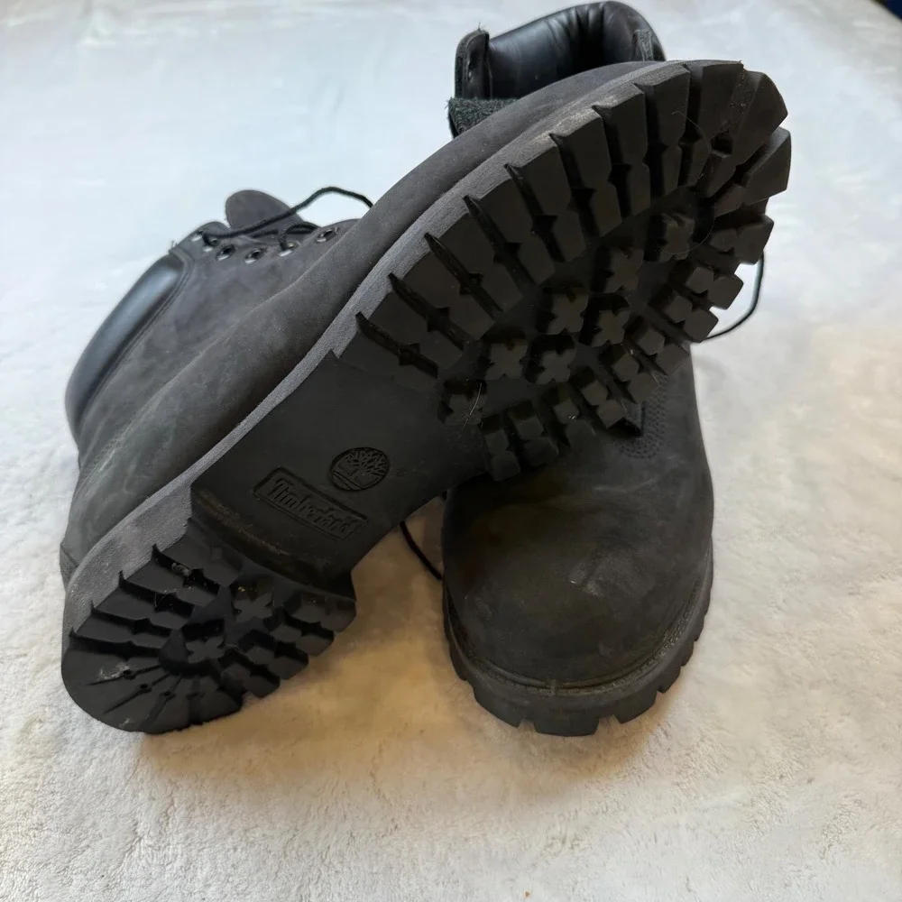 Timberland 6‎ Inch Premium Waterproof Boots Black Leather Mens 12 M 10073